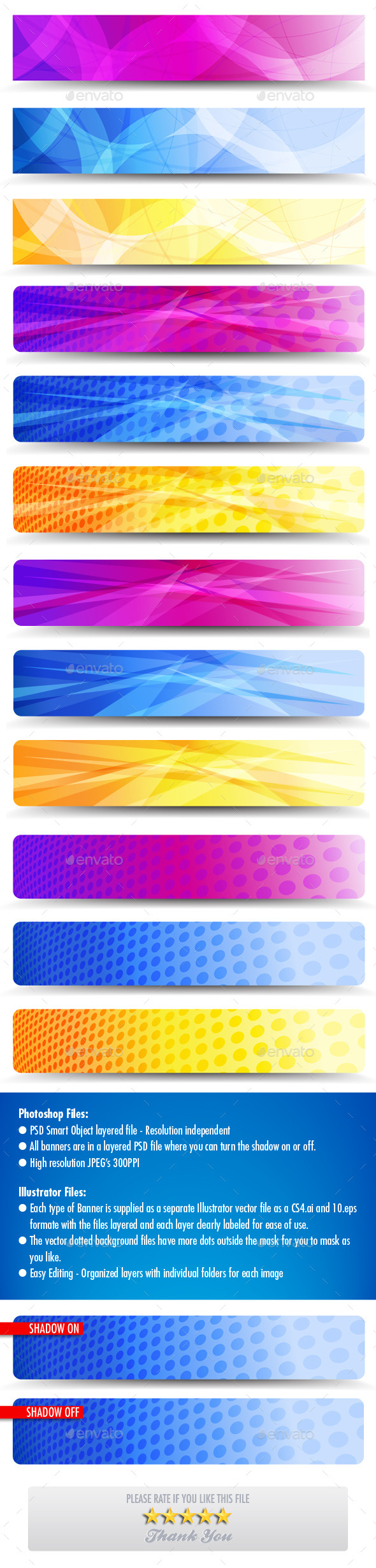 Modern Set of Web Banners - Web Elements Vectors