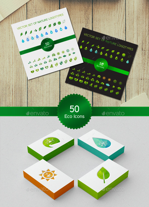 50 Ecology Symbols - Nature Conceptual