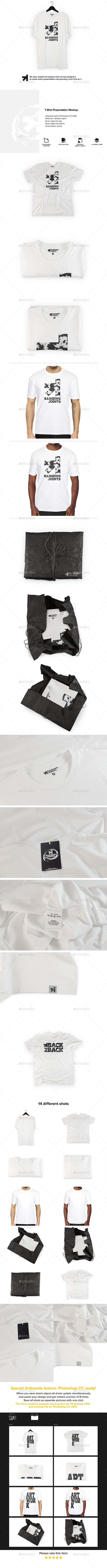White T-Shirt Presentation Mockup - T-shirts Apparel