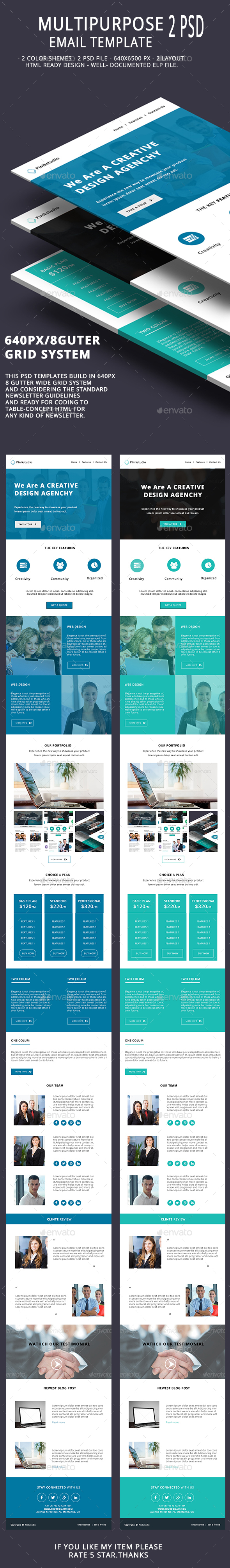 Multipurpose Email Template V10 - E-newsletters Web Elements
