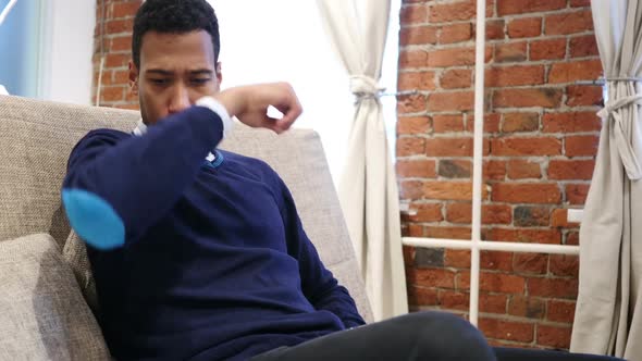 Young Man Smelling Sniffing His Armpit Stinks Bad Foul Odor alt