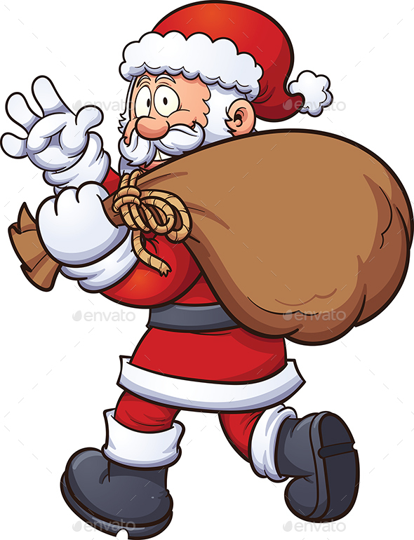 Santa Claus with Bag - People Characters