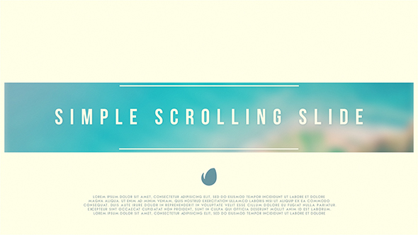 Simple Scrolling Slide - VideoHive 14029279