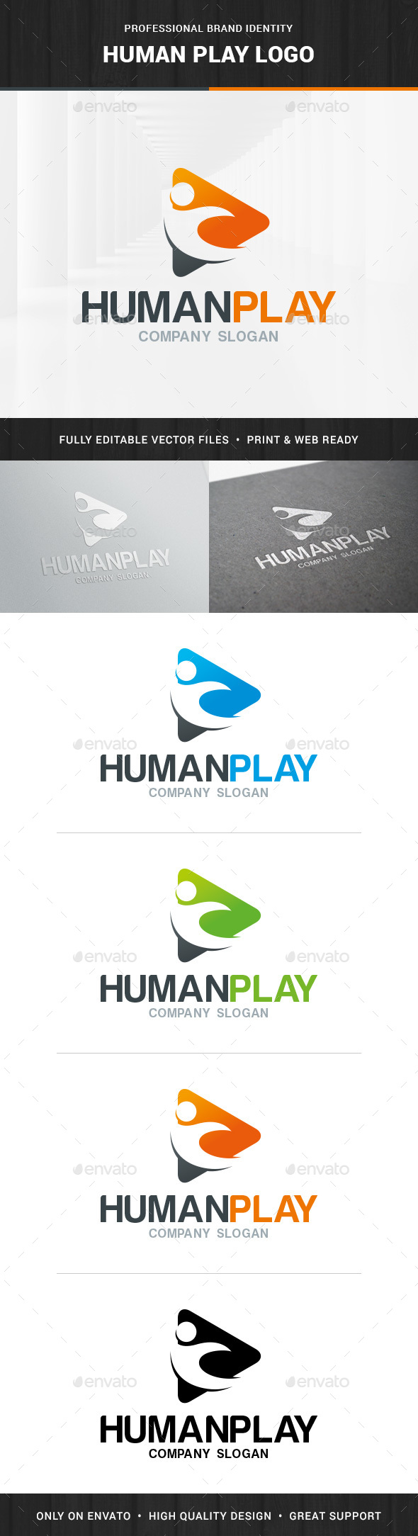 Human Play Logo Template - Humans Logo Templates