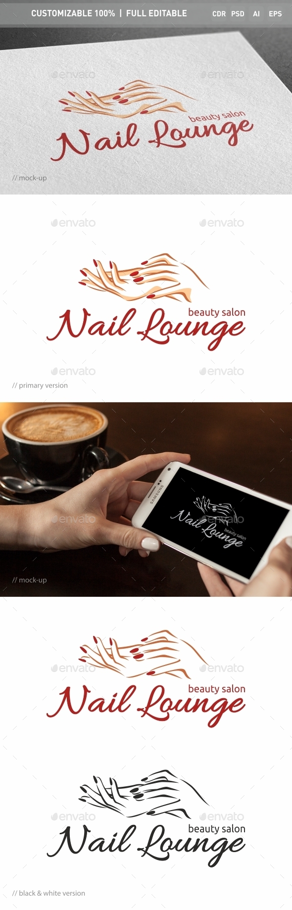 Nail Lounge Logo Template - Objects Logo Templates