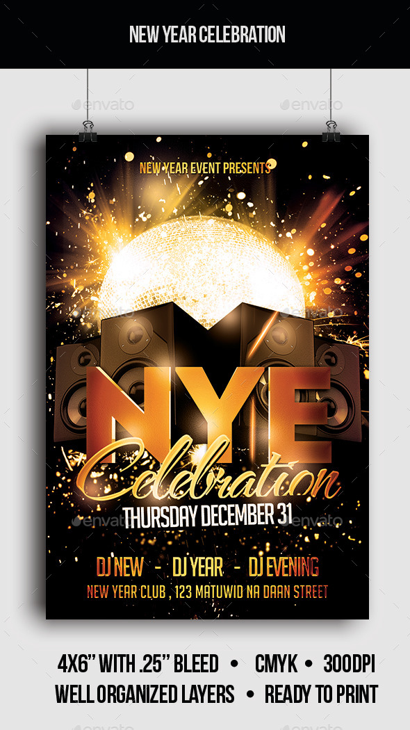 New Year Celebration - Flyer - Clubs & Parties Events