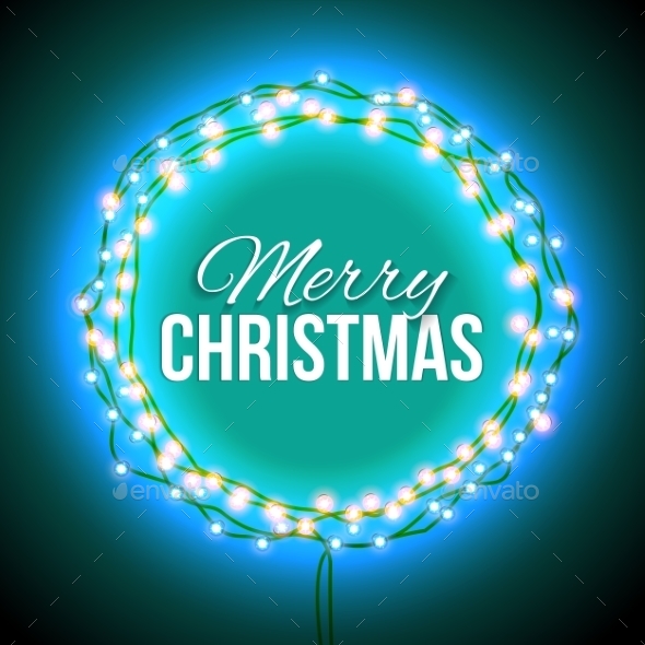 Congratulation To Christmas With Blue Lights - Backgrounds Decorative