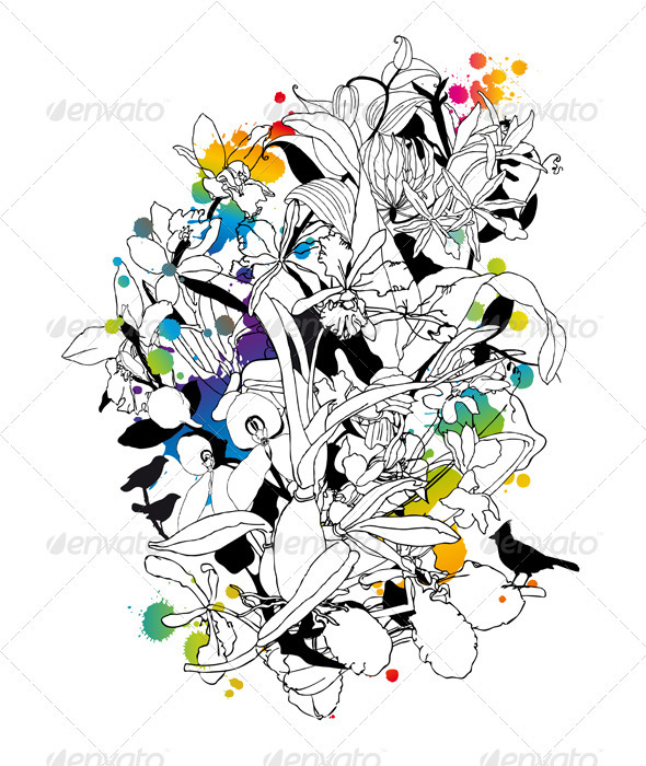 Abstract Floral Background