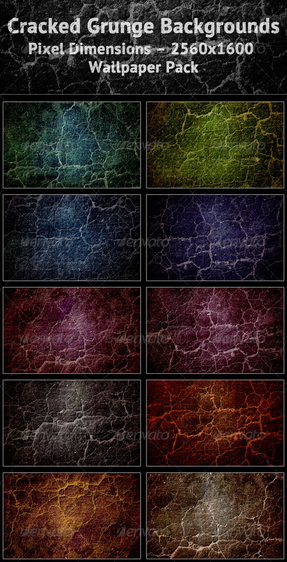 Cracked Grunge Backgrounds - Abstract Backgrounds