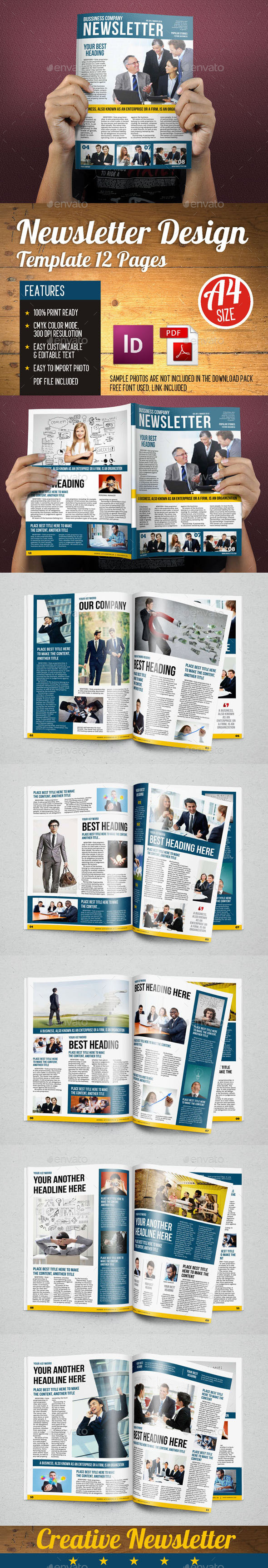 Newsletters Template 12 Pages Vol.3 in Newsletter Templates