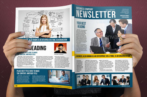 Newsletters Template 12 Pages Vol.3 in Newsletter Templates - product preview 1