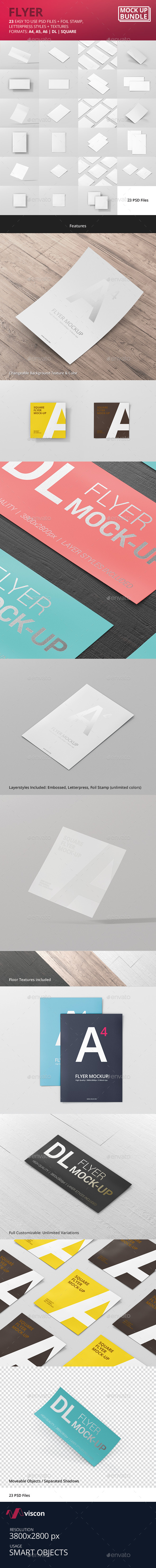 Flyer Mock-Up Bundle - Flyers Print