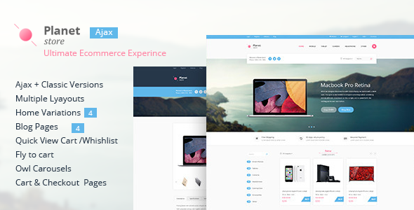Excellent Planet Store - Ecommerce HTML Template