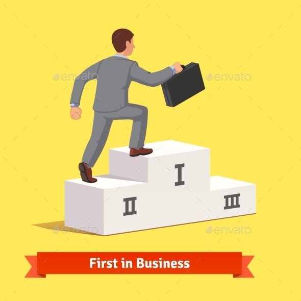 Climbing to Business Success Concept - Concepts Business