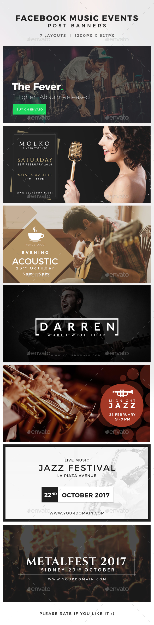 Facebook Music Events Post Banners - Facebook Timeline Covers Social Media
