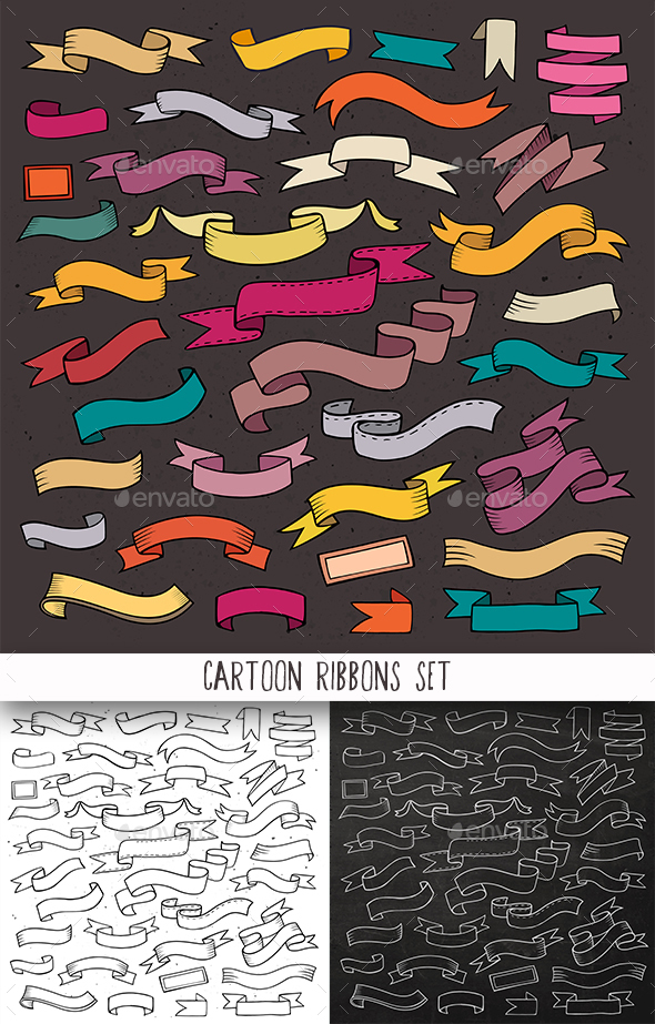 Ribbon Elements Set - Decorative Symbols Decorative
