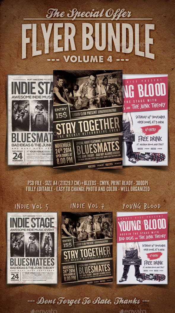 Flyer Bundle Vol.4 - Concerts Events