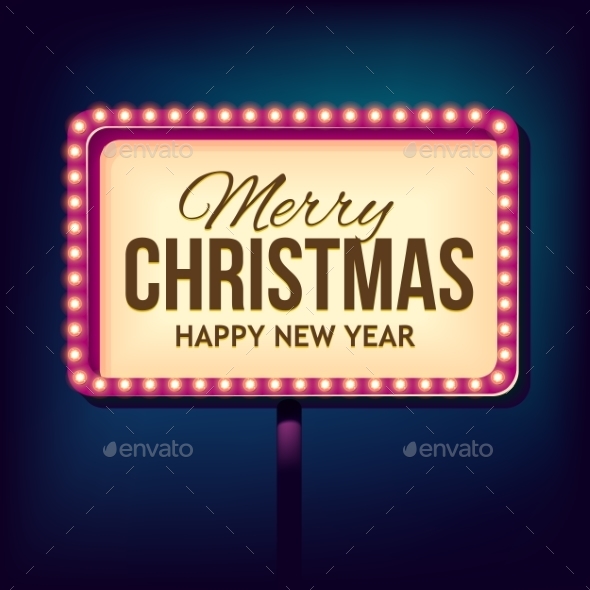 Congratulation To Christmas With Night Retro - Christmas Seasons/Holidays