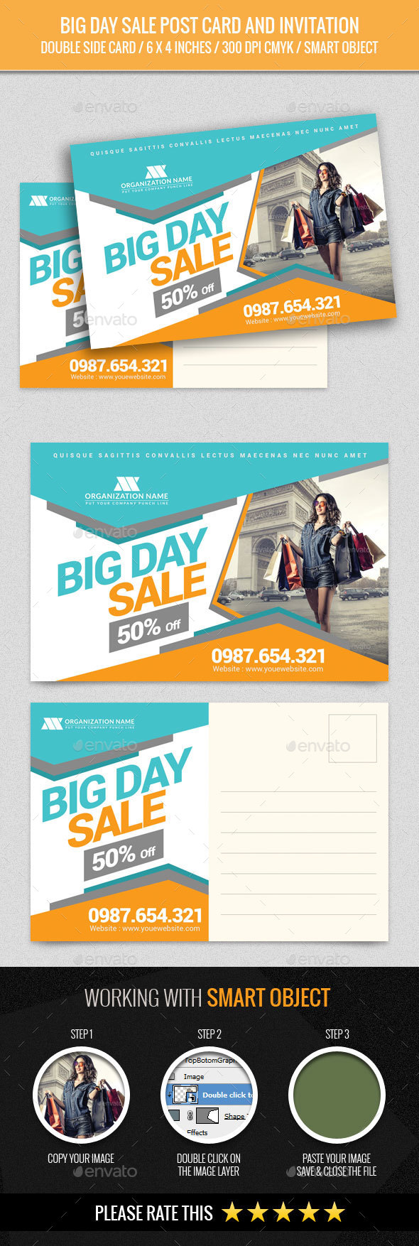 Big Day Sale Post Card - Cards & Invites Print Templates