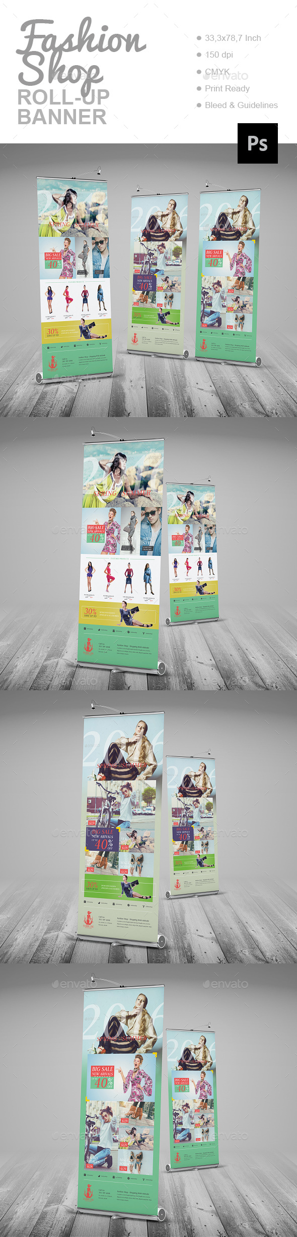 Fashion Shop Roll-Up Banner - Signage Print Templates