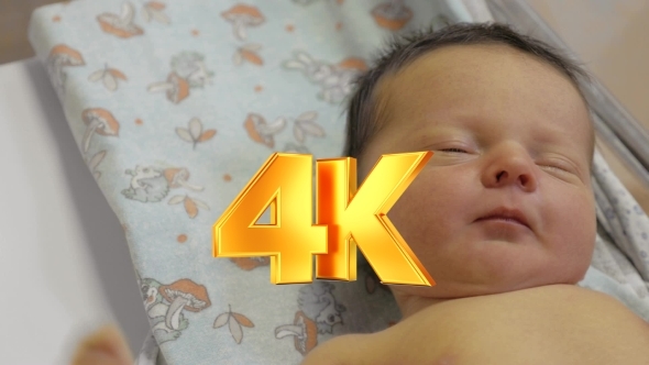 A New-born Being Asleep And Then Waking Up alt