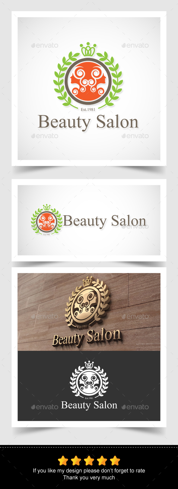 Beauty Salon Logo - Crests Logo Templates