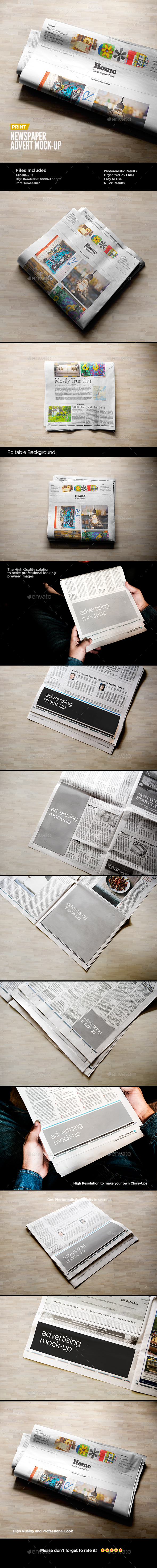 Newspaper Advert Mock-Up - Miscellaneous Print