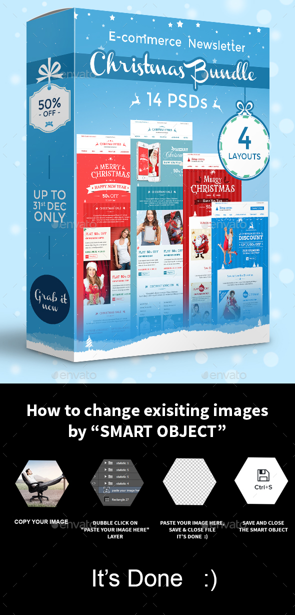 Christmas Bundle - E-commerce Newsletter - E-newsletters Web Elements
