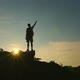 Man Silhouette Celebrating On A Mountain Top - VideoHive Item for Sale