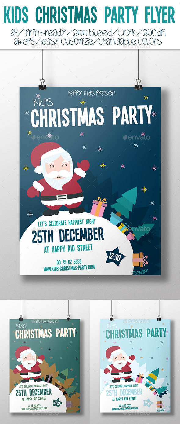 Kids Christmas Party Flyer - Holidays Events