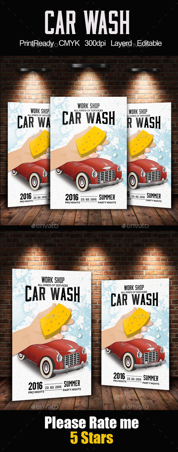 Car Wash Flyer Template - Corporate Flyers