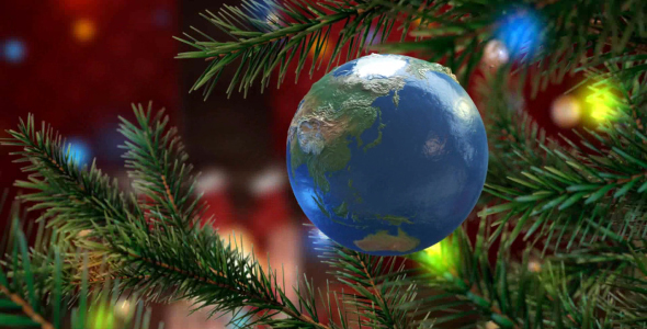 Christmas Earth Greeting - VideoHive 14051685