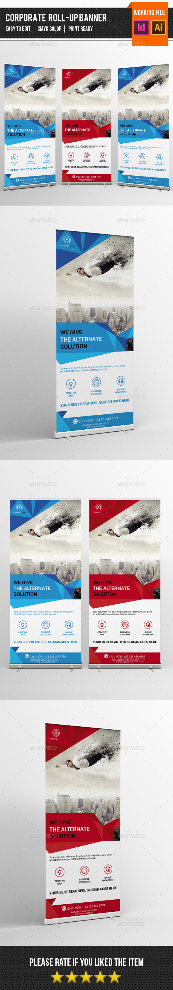 Corporate Roll-up Template-V11 - Signage Print Templates