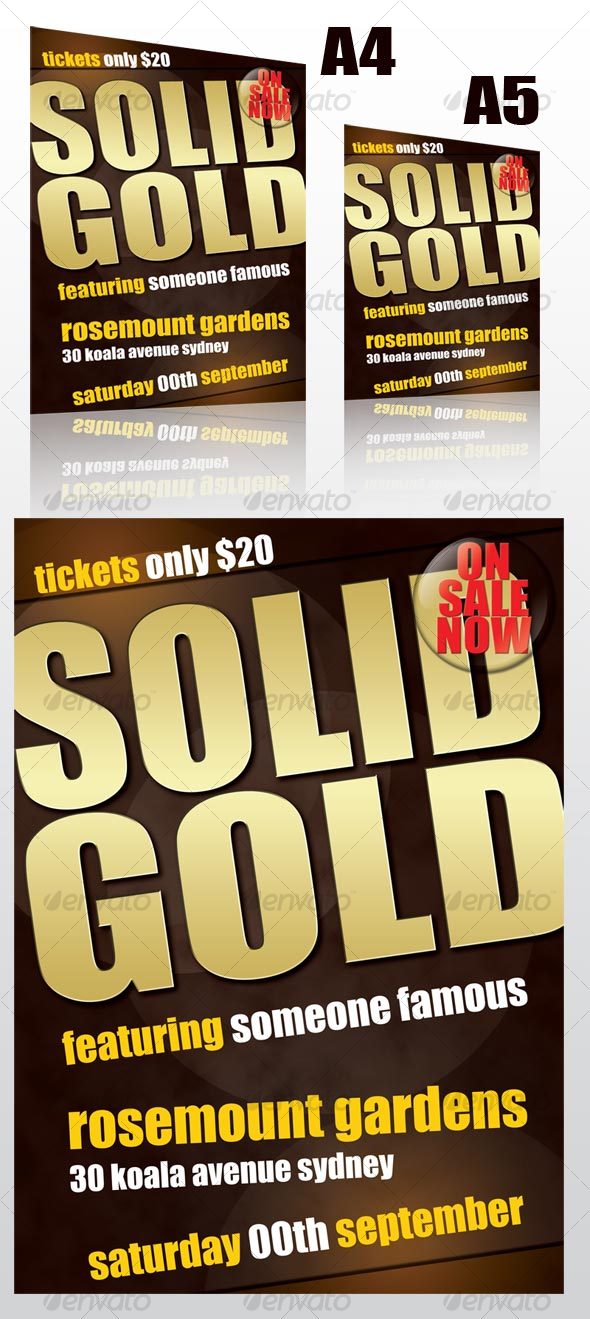 Events Flyer A4 and A5 - Miscellaneous Events