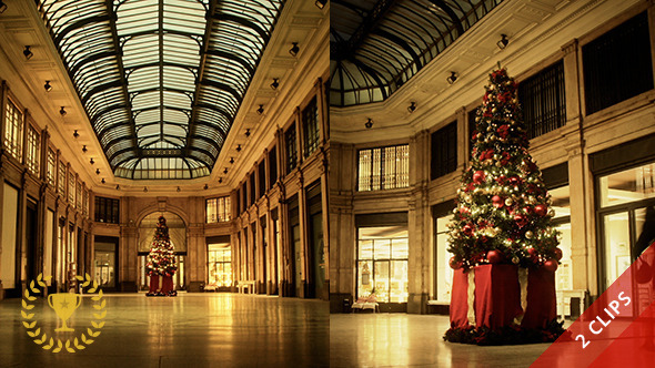 Christmas Tree in a Shopping Gallery by NYXMEDIA | VideoHive