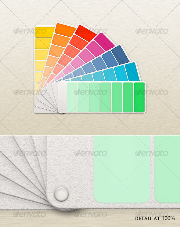 Download Fan Color Chart Mock Up By Dreamwarrior Graphicriver