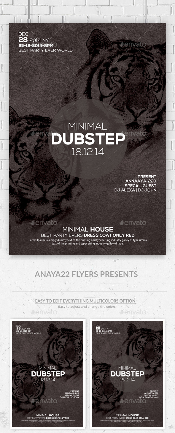 Minimal House Flyers Psd - Clubs & Parties Events