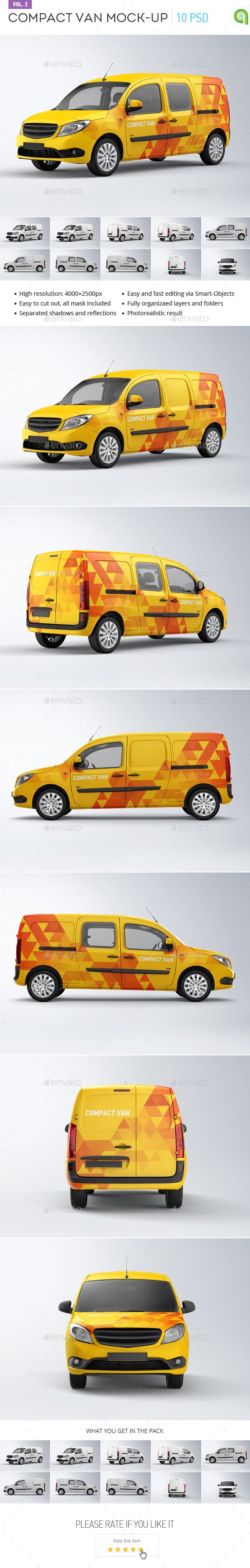 Compact Van Mock-up vol.2 - Vehicle Wraps Print