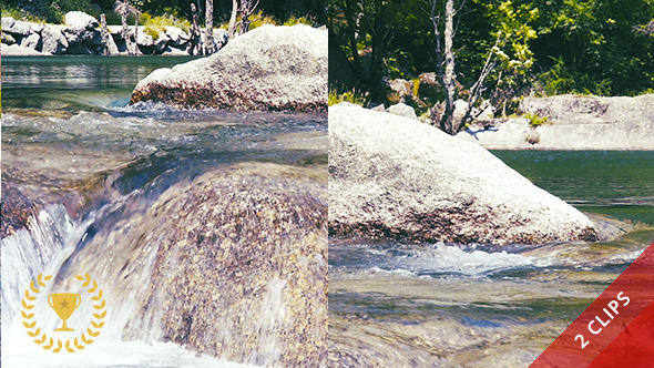 Rocks and Waterfall