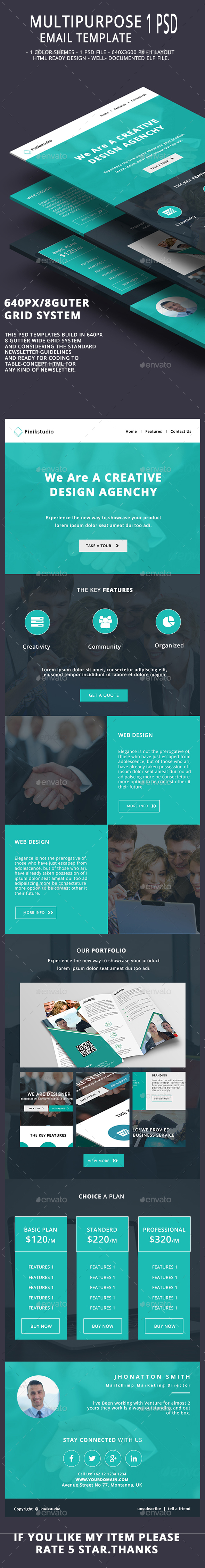 Multipurpose Email Template V11 - E-newsletters Web Elements