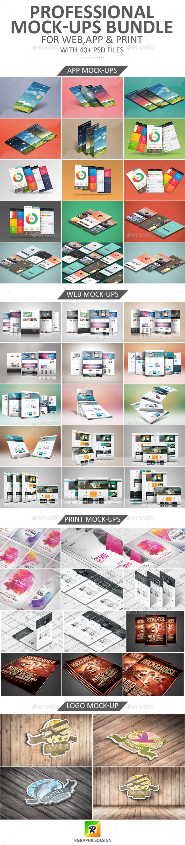 Professional Mock-Ups Bundle - Displays Product Mock-Ups