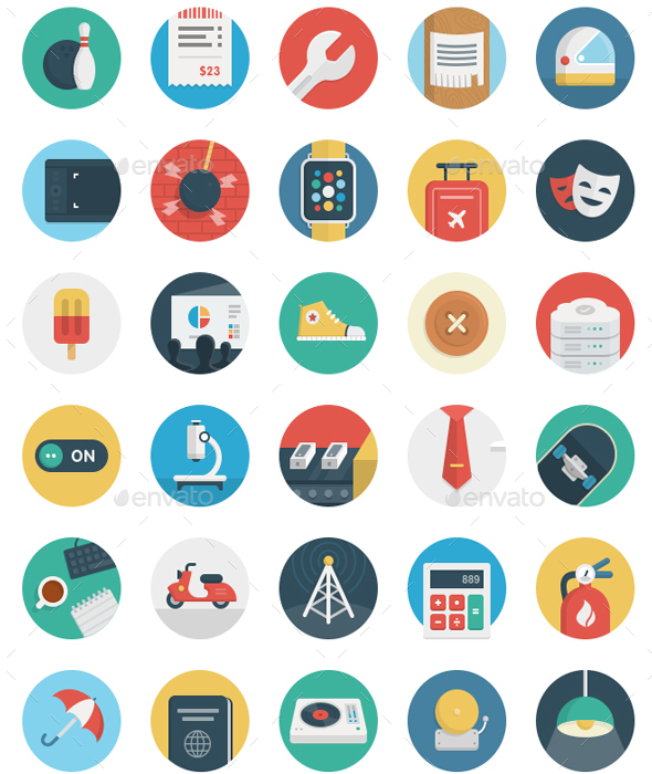 Round Flat Icons - Icons