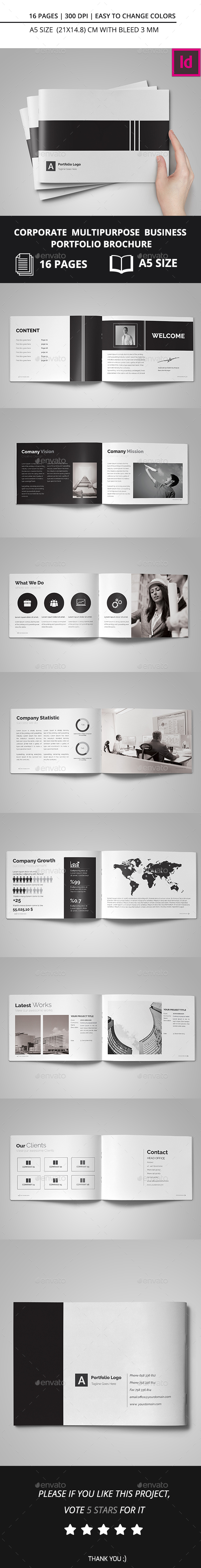 Corporate Multipurpose Business Portfolio Brochure - Corporate Brochures