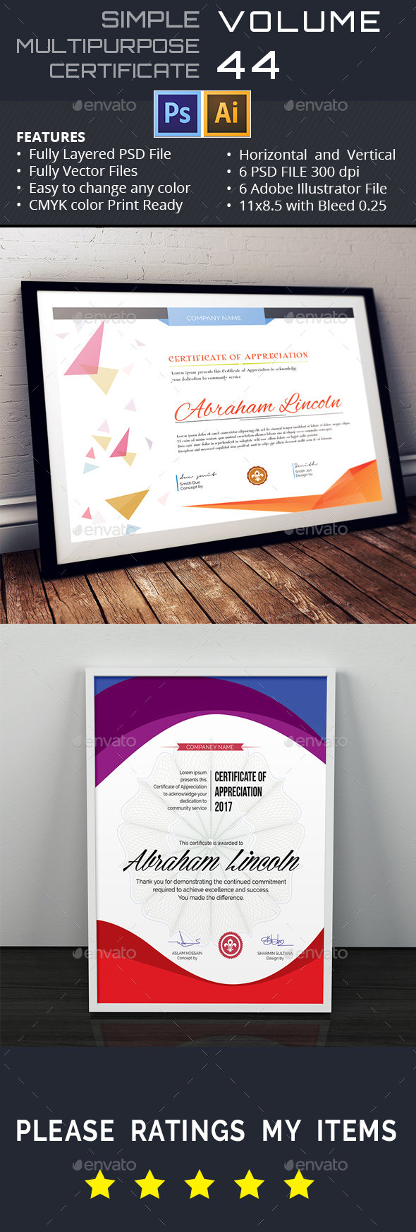 Simple Multipurpose Certificate GD044 - Certificates Stationery