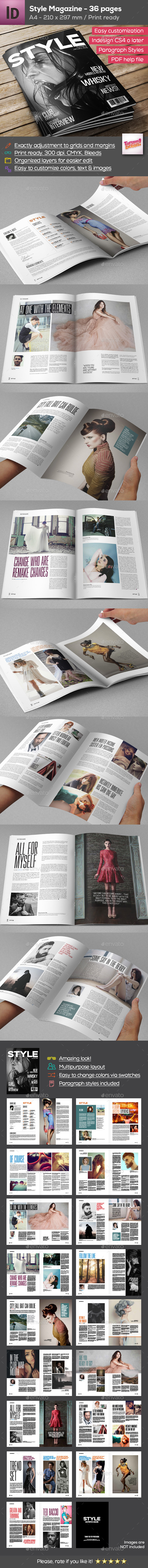 Style Magazine A4 - 36 Pages - Magazines Print Templates