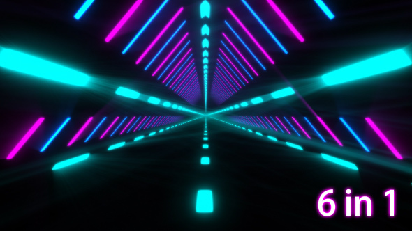 VJ Tunnel Light Projections