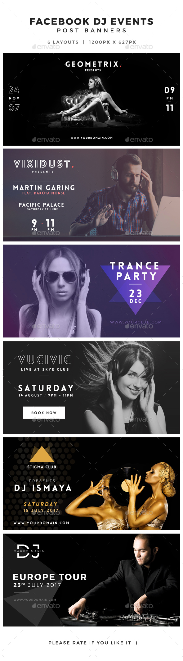 Facebook DJ Events Post Banner - Facebook Timeline Covers Social Media