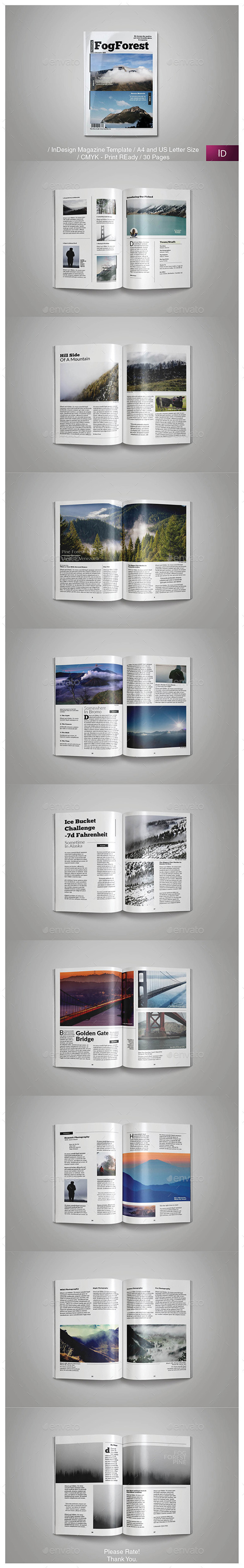 FogForest Magazine Template - Magazines Print Templates