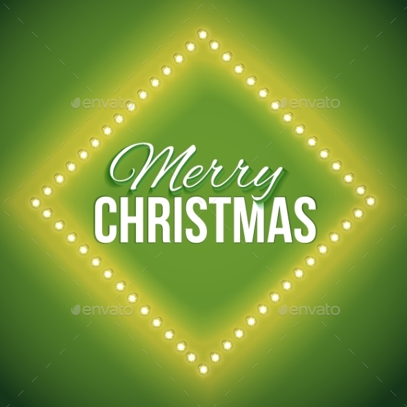 Congratulation To Christmas With Green Lights - Backgrounds Decorative