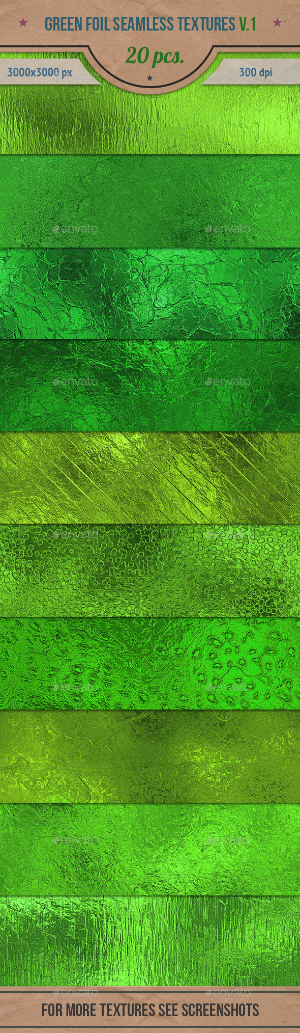 Green Foil Seamless Textures Pack v.1 - Textures